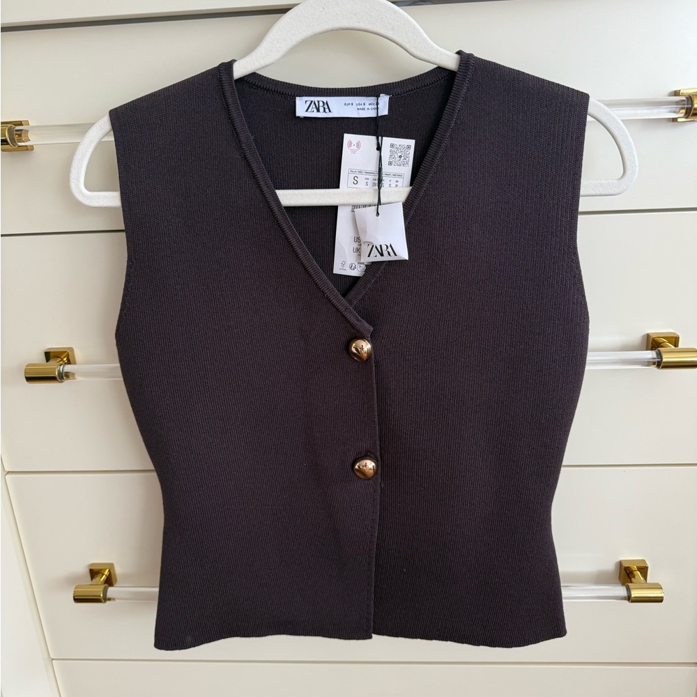 NWT - Zara SET brown skirt/top set size SMALL